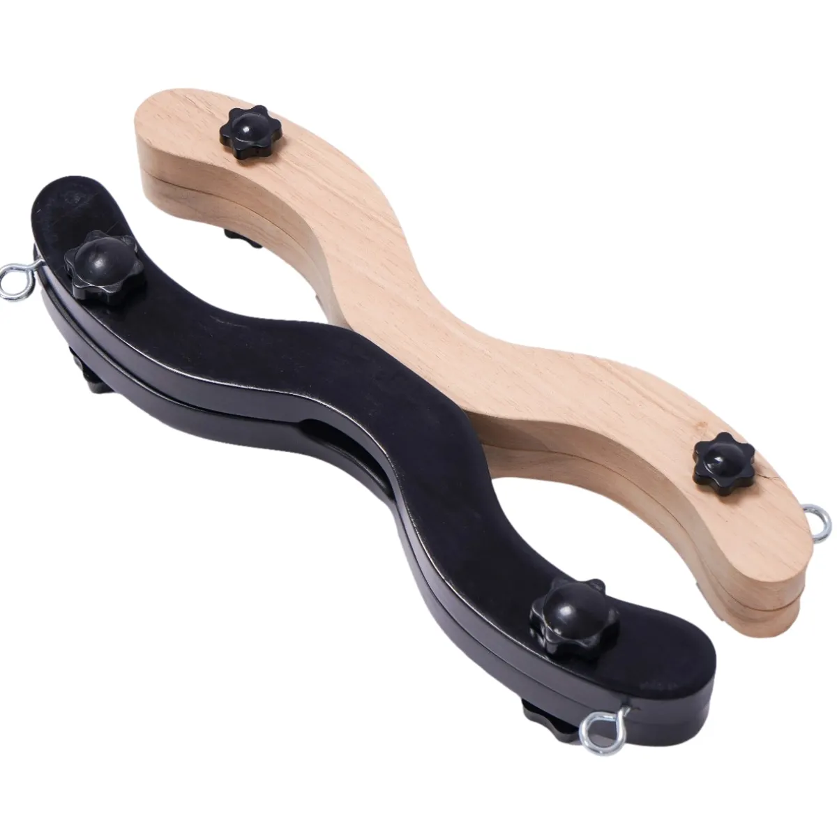 Black Wood BDSM Enforcer Humbler Set Cock & Ball Hand Anckle Cuffs Sex Toys for Man Scrotal Fixture CBT Ball Stretcher Smasher