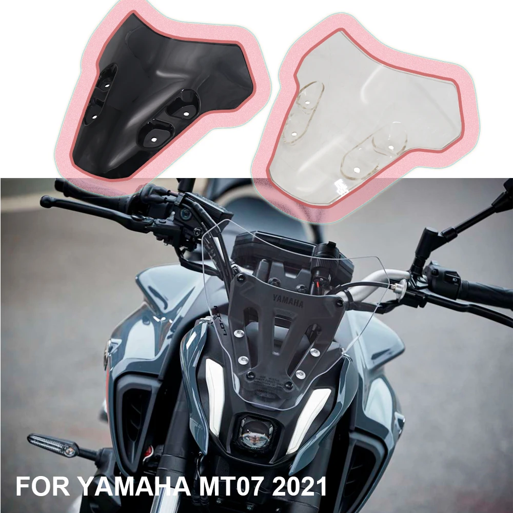 

2021 For Yamaha MT07 Windscreen NEW Motorcycle Windshield Deflectors Wind Shield Screen Protector Parts