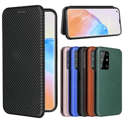 For Cubot X30 Luxury Flip Carbon Fiber Skin Wallet Magnetic Adsorption Shockproof Case For Cubot X30 X 30 CubotX30 Phone Bags
