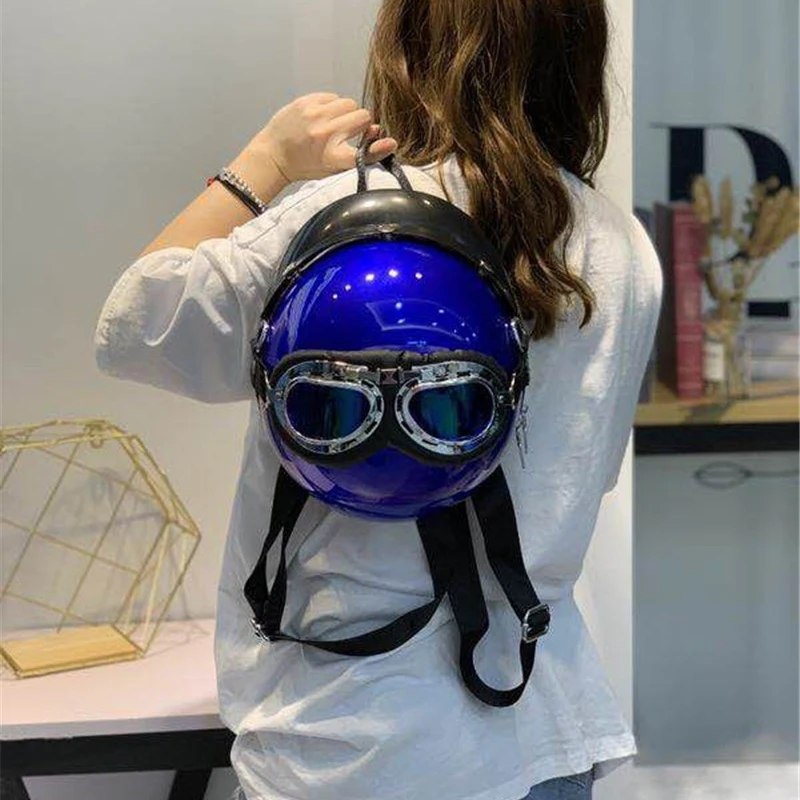 Personalisierte Helm Design Frauen Rucksäcke Kreative Hiphop Schulter Umhängetaschen Chic Reise Zurück Packs für Mädchen Y2K Sac 2022