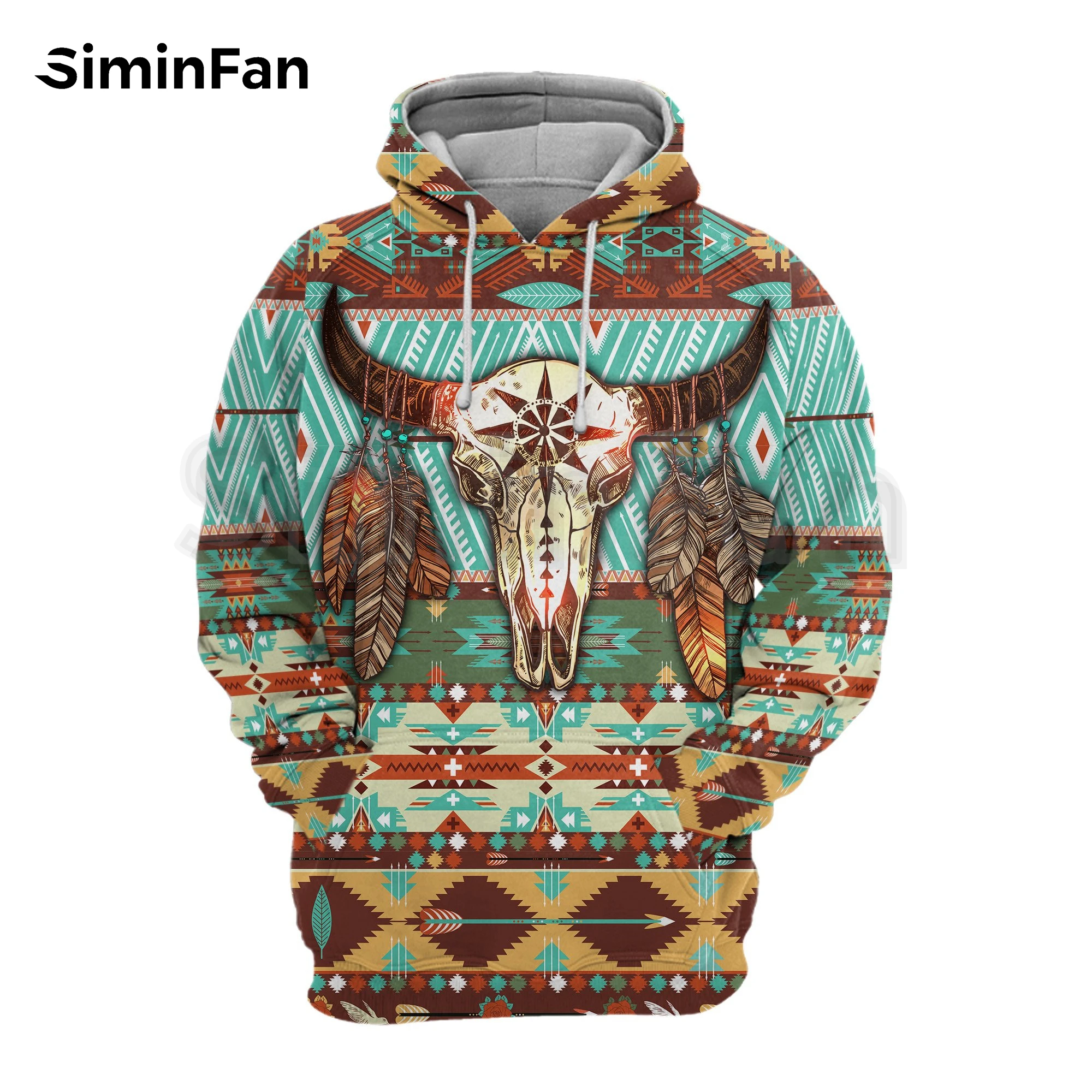 

Retro Skull Tribal Style Mens 3D Printed Hoodies Unisex Casual Sweatshirt Harajuku Pullover Women Tracksuit Jacket Streetwear 25