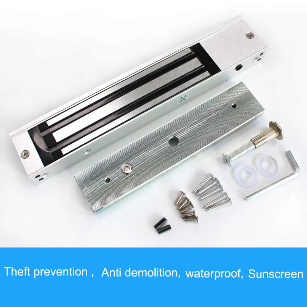 180kg 350lbs 280KG 600lbs Electric Magnetic Lock DC 12V Single Door Electromagnetic Lock with ZL Bracket for Access  Control - Image 3