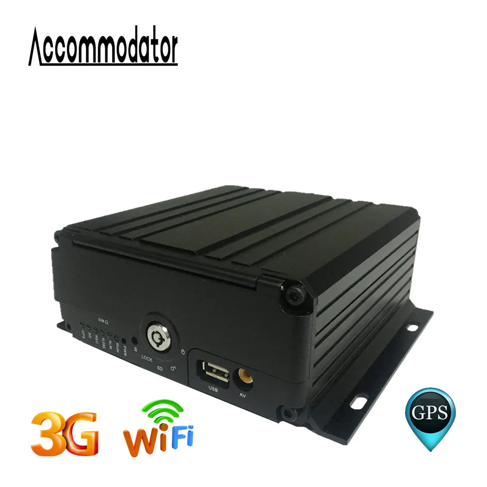 Ahd 1080 p hdd cartão sd 4 canais veículo caminhão de reboque do carro táxi ônibus escolar dvr móvel construído em gps 3g wifi