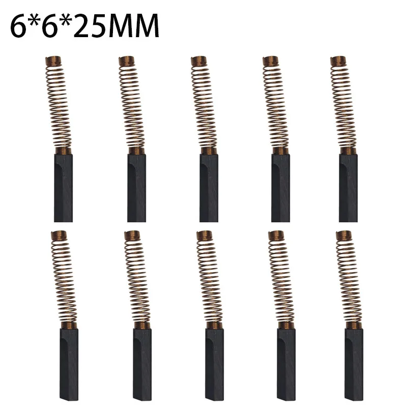 10PCS Electric Egg Beater Carbon brush mixer carbon brush Power Tool Graphite Brush Replacement 6*6*25MM