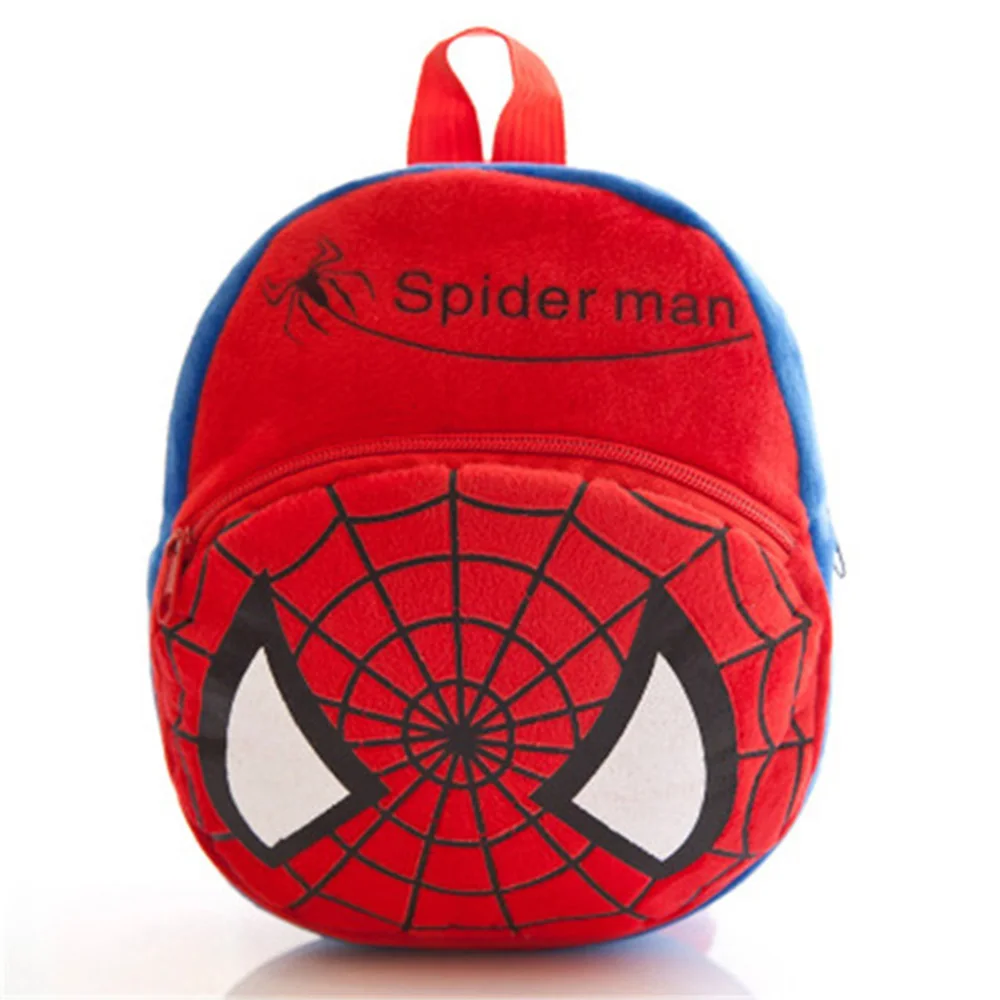 Disney Marvel kinder Anime Plüsch Rucksack Mickey Maus Spiderman Iron Man Kitty Katze Hohe Kapazität Cartoons Figur Baby Tasche