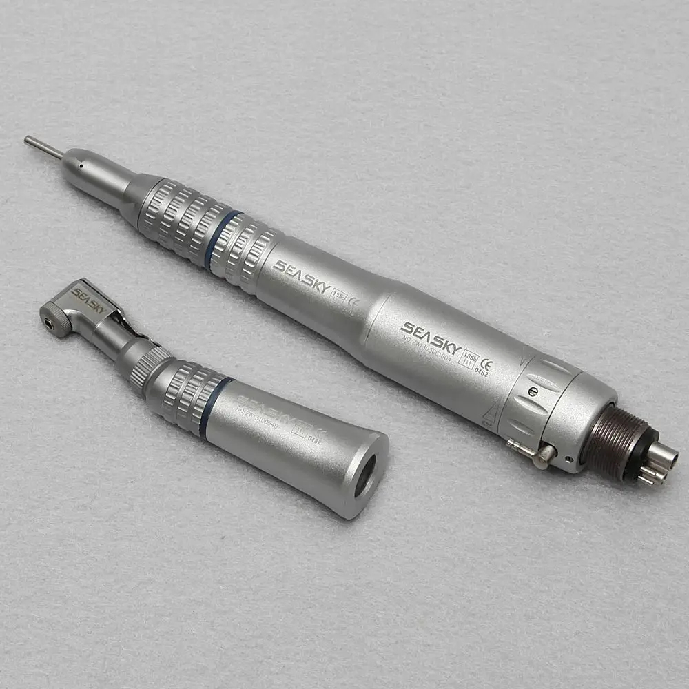 Portable Dental Air Turbine Unit Work Syringe High Low Speed Contra Angle Straight Handpiece Air Motor 4Hole