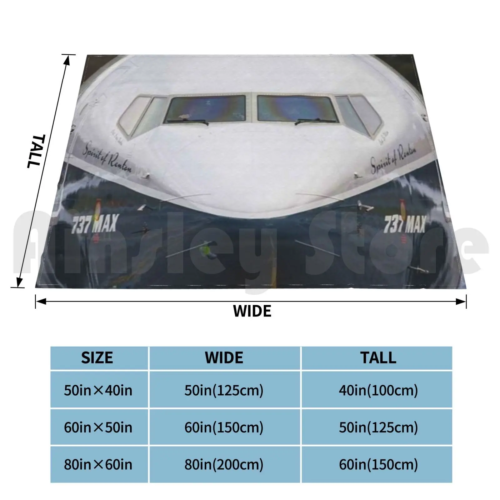 Boeing 737 Max8 Blanket Fashion Custom Aviation Civil Aviation Boeing 737 Max Airbus Cool Airplane Jet Heavy