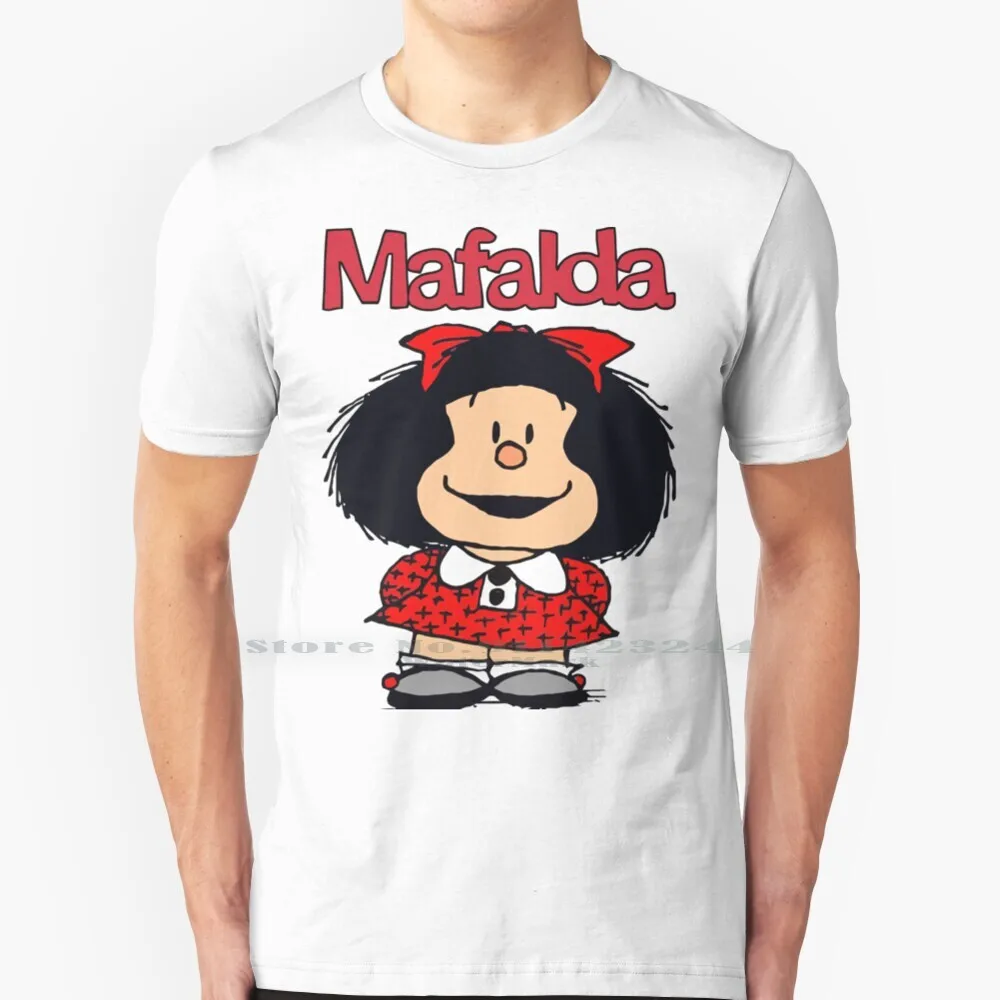 Mafalda T Shirt Cotton 6XL Teenysophia Sees It Mafalda Quino Comics The New World New Normal Girls Mafalda Love For Kids For