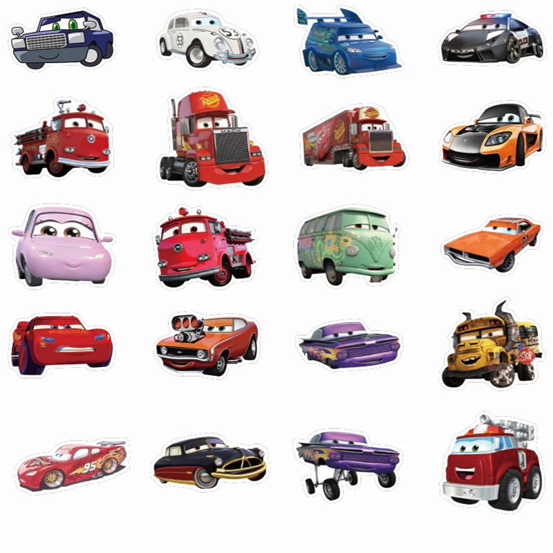 10/30/50PCS Disney Cute Cartoon Mcqueen Cars Graffiti Stickers Laptop Guitar Phone Wall Skateboard Waterproof Kid Sticker Toy