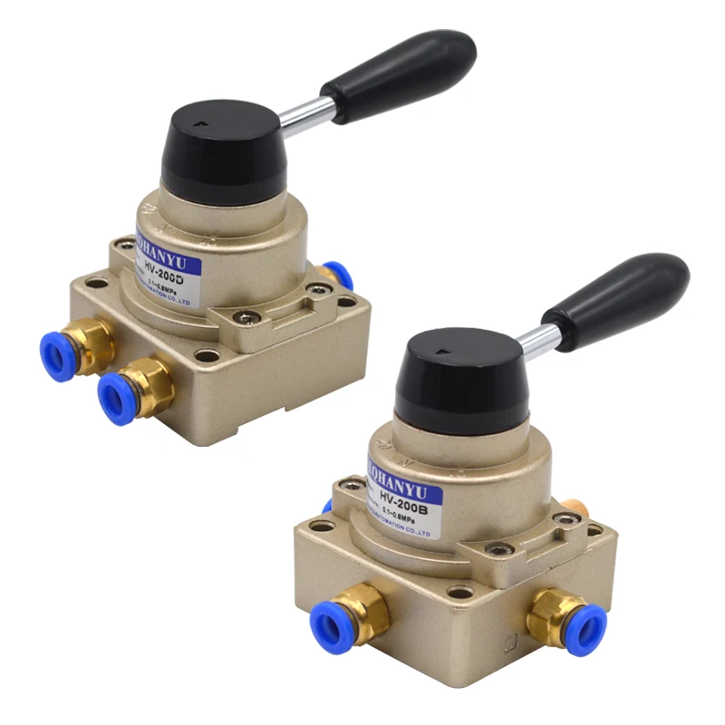 Pneumatic switch three-position four-way manual valve HV-02/HV-03/HV-04/HV200-02/HV200D/HV200B manual valve air valve