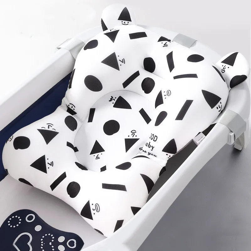 

Newborn Bath Seat Support Mat Foldable Infant Bath Tub Pad Chair Baby Bathtub Pillow Infant Anti-Slip Soft Comfort Body Cushion