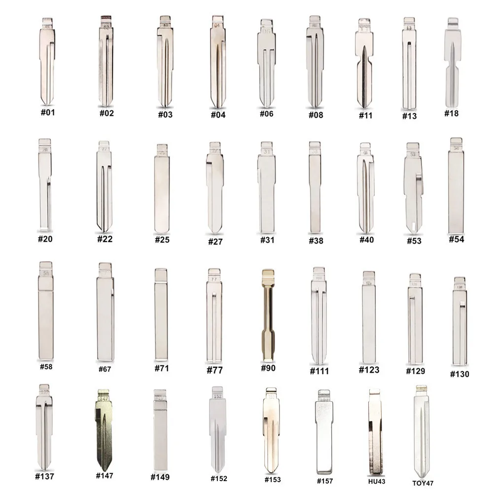 175pcs Car key Blank Flip Folding Remote KD VVDI Key Blade Key Embryo for JMD VVDI KEYDIY KD Remote with 200pcs Pins