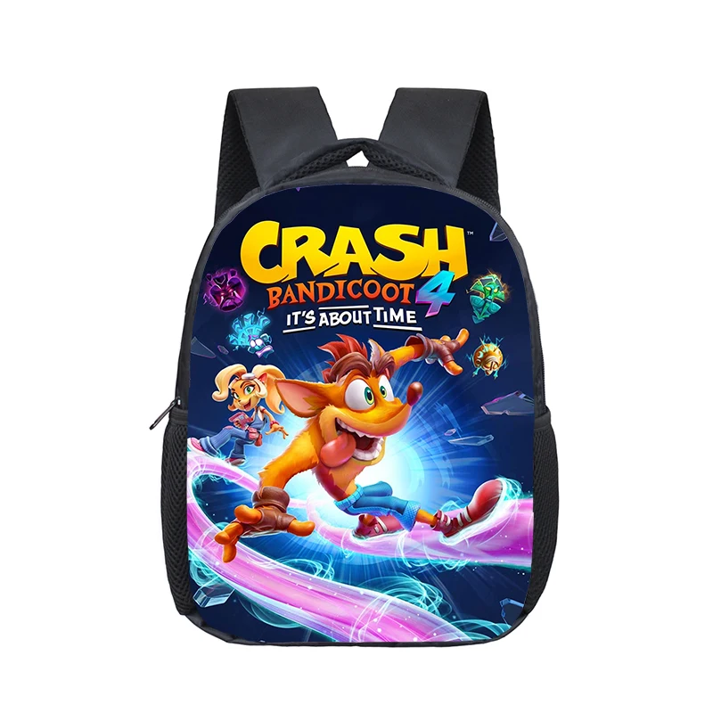 12 inch Game Crash Bandicoot Kindergarten Infantile Small Backpack for Kids Baby Cartoon School Bags Children Gift