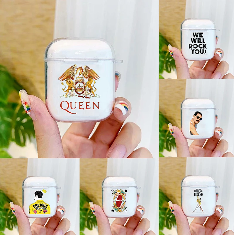 Fashion Freddie Mercury Queen band Soft silicone TPU Case For AirPods Pro 1 2 3 Clear Wireless Bluetooth Earphone Box Cover