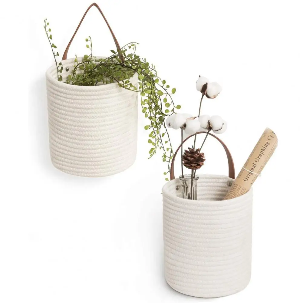 Cestini portaoggetti lavanderia cestini di alghe vimini appeso vaso di fiori cestini portaoggetti fiore casa vaso panier osier cestino per giocattoli