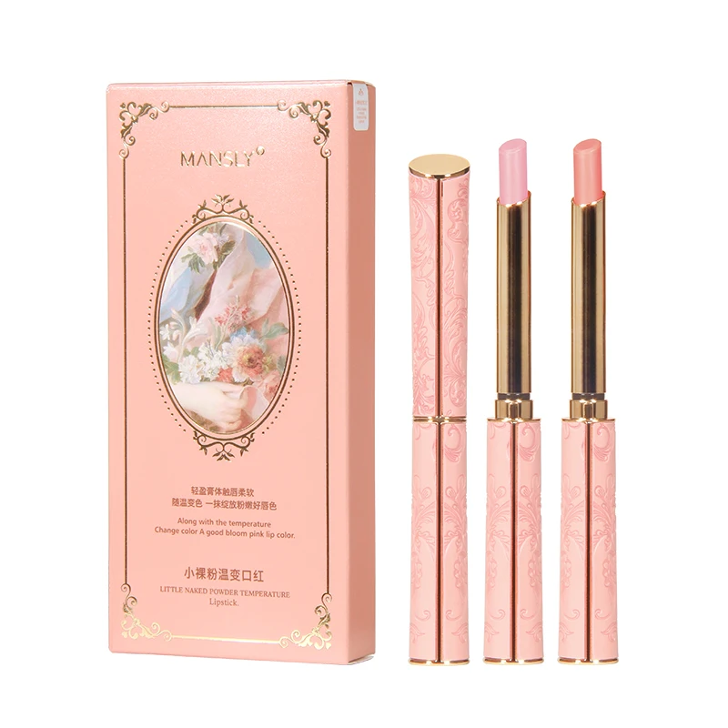 Honey Peach Magic Color Lipstick Temperature Lip Balm Moisturizing Nourishing Long Lasting Smooth Natural Brighten Lip Makeup