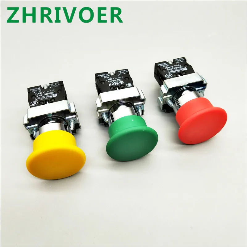 22mm Xb2-bc31 Xb2-bc42  10A/660V Mushroom Head Push Button Switch Momentary self-Reset