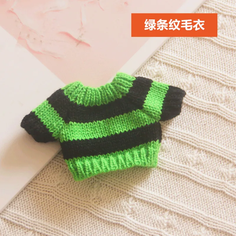 20cm Doll Clothes Untamed Bear Hat Striped Sweater Clothes Pants Accessories Clothes For Kpop Xiaozhan WangYibo Fans Children