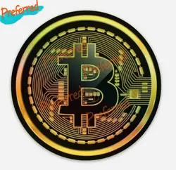 Bitcoin Logo - HOLOGRAPHIC Vinyl Sticker Crypto Cryptocurrency BTC Decal Wow for Your All Cars Racing Laptop Helmet Trunk