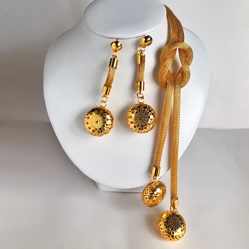 Picture 7: Dubai Gold Color Jewelry Sets For Women Big Necklace African Beads Jewelry Set Women Italian Bridal Wedding Jewelry Sets