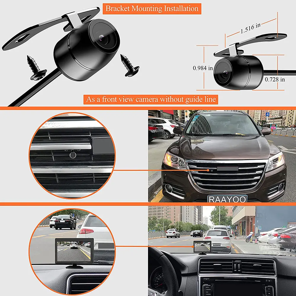 Mini Outdoor Waterproof Camera Analog CVBS Security Camera Wide Angle  mirror image Camera Reverse Parking Car Rear View Camera