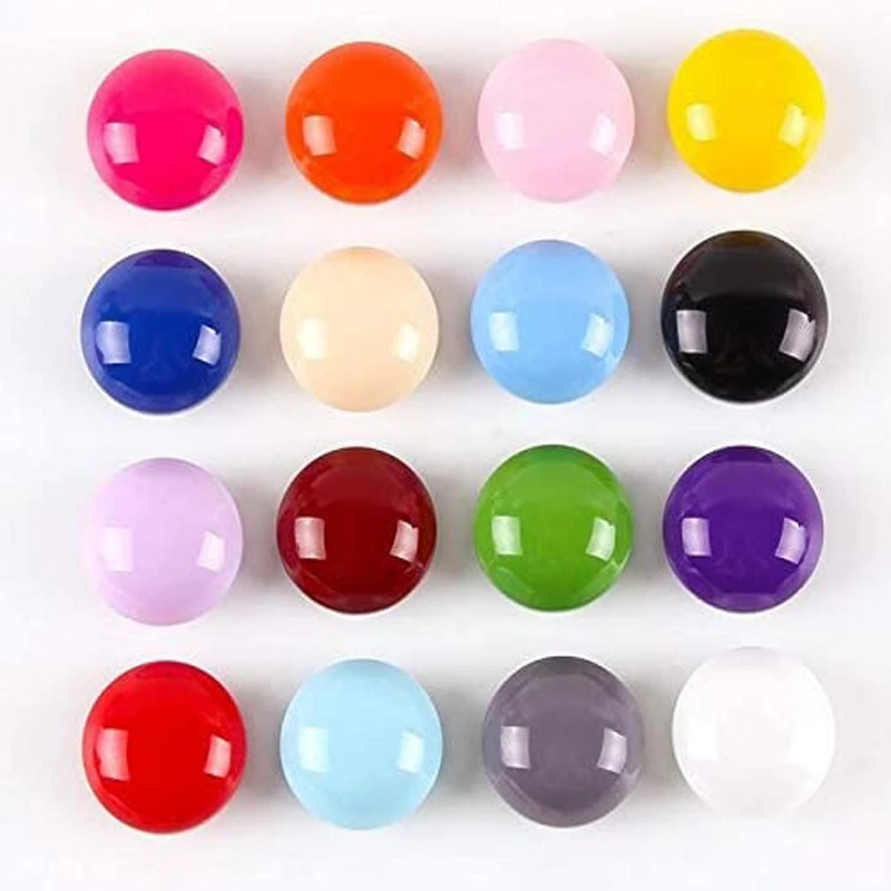 50Pcs Colorful Mushroom Shape Bead Cap Half Ball Buttons for Crafting Sewing Scrapbooking Scarf Clothes