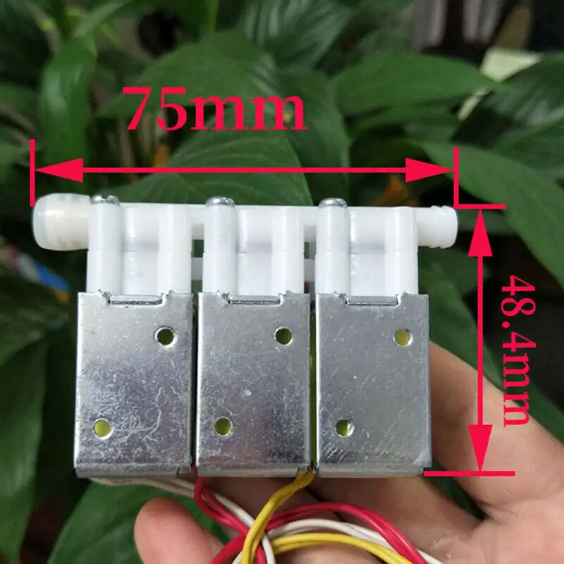 DC 12V Micro Electric Solenoid Valve N/C Normally Closed 3-Way Air Flow Control for Massage Chair/ Household Appliances