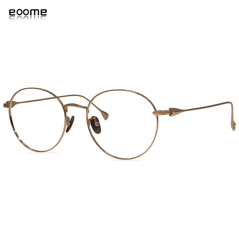

eoome TITANIUM new design vintage round shape high quality best optical frame hand made design fast delivery