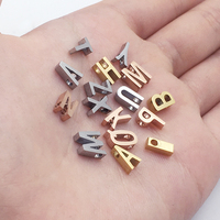 26pcs per lot  A-Z  English Letter Beads Initial Beads Stainless Steel Jewelry Making Accessories