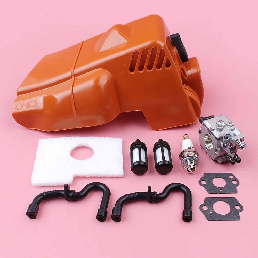 Pokrywa cylindra górnego silnika Osłona gaźnika Gaźnik do Stihl MS180 MS170 018 017 MS 180 170 Walbro Carby Przewód filtra paliwa powietrza Wąż