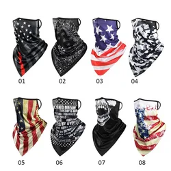 Outdoor Cycling Bandana Bicycle Motorycle Riding Off Road Dirt Bike Head Scarf Ice Silk Neck Cover Hang Ear Triangle Face Mask