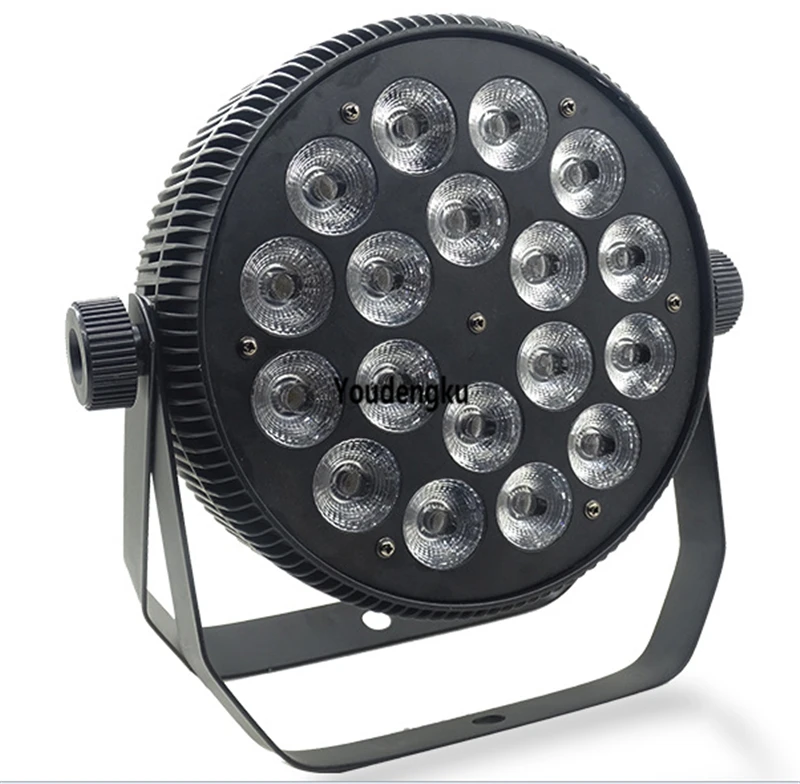 10 pieces indoor LED Wall Washer Light 18*18W PAR64 DMX LED Par Light rgbwa uv 6in1 round led par