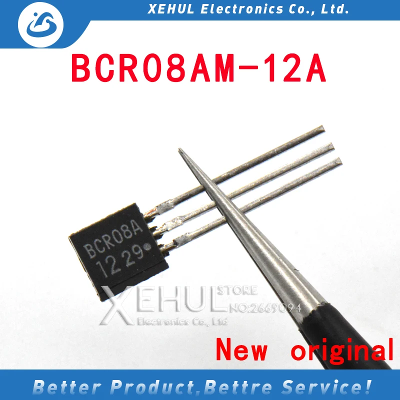 10PCS /50PCS BCR08AM-12A BCR08A BCR08 BCR08AM-14A  TRIAC SENS GATE 600V 0.8A TO92