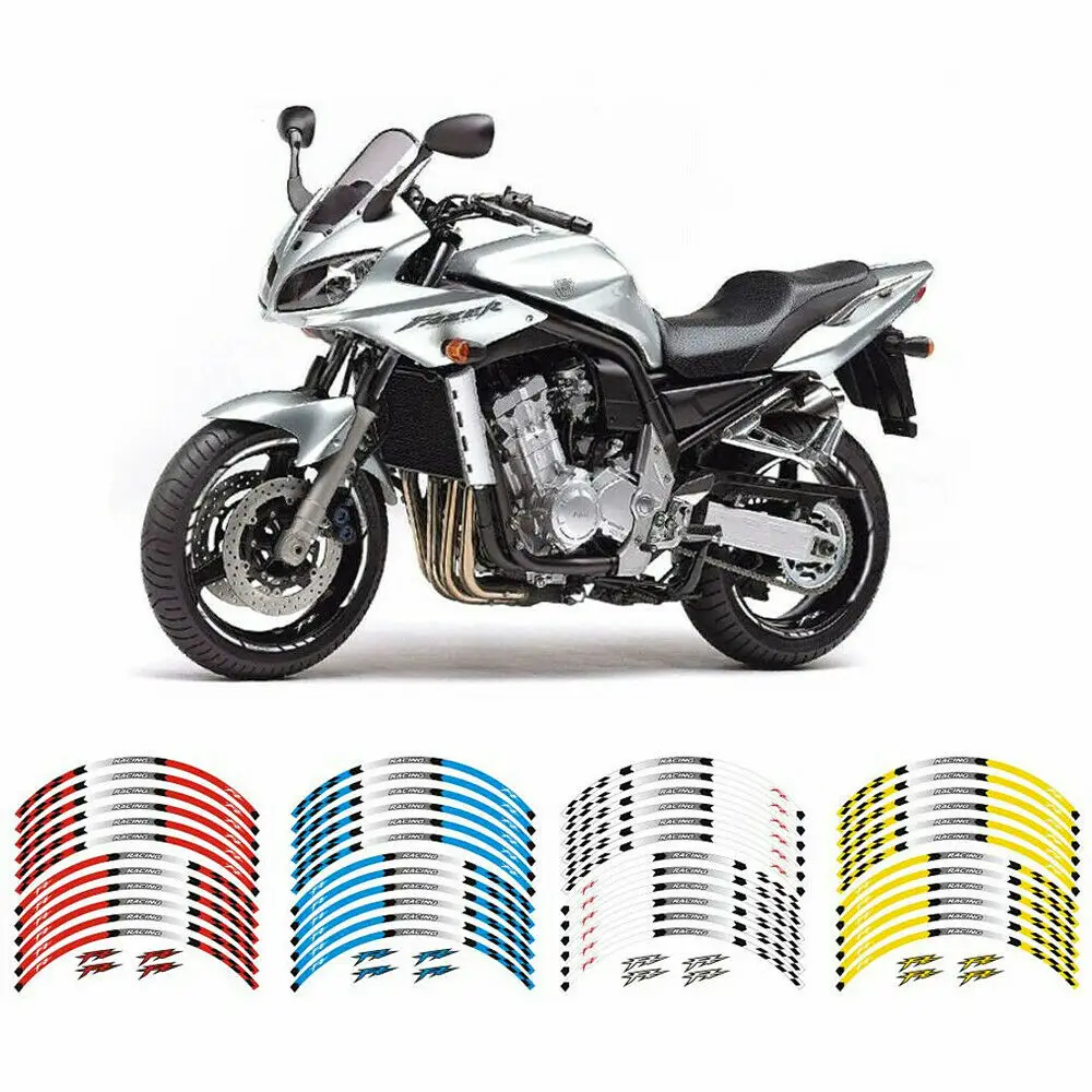 

17` Rim Stripes Wheel Decals Tape Stickers For YAMAHA FZ 1/6/07/09/10/16/600/700