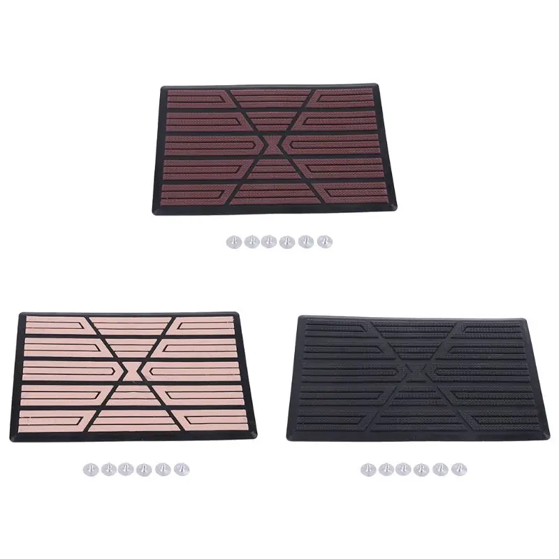 Universal Black/Beige/brown PVC Car Floor Carpet Pad Heel Foot Mat Pedal Patch Cover 23x15cm Car Mat Anti-skid Pedal