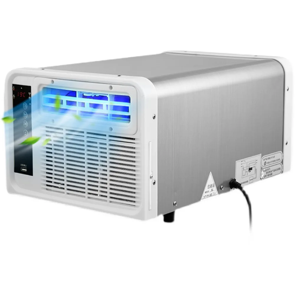 Aire acondicionado portátil de doble uso para el hogar, Enfriador de caja con temporizador, frío/calor, Control remoto, 220V