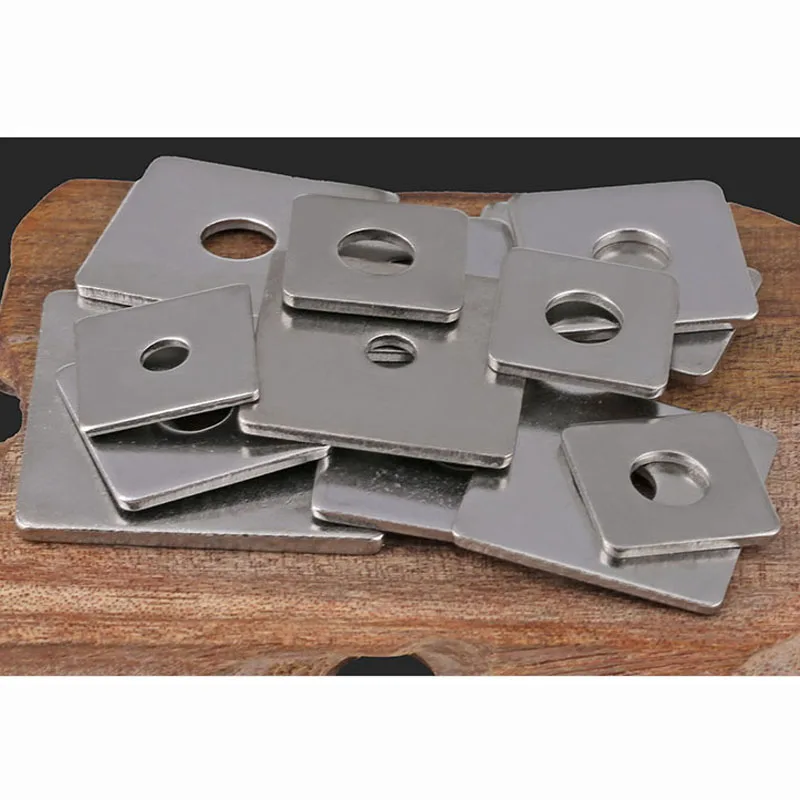304 A2 Stainless Steel Square Flat Washers Flat Pad Spacer Gasket M3 M4 M5 M6 M8 M10 M12 M14 M16
