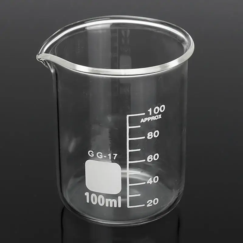 Béchers gradués en verre borosilicaté, petit type, 50ml, 100ml, 250ml chacun, 3 pièces