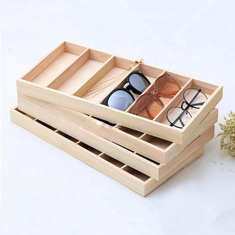 Eyeglass Display Organizer Glasses Display Box Sunglasses Storage Cases Custom Wooden Box