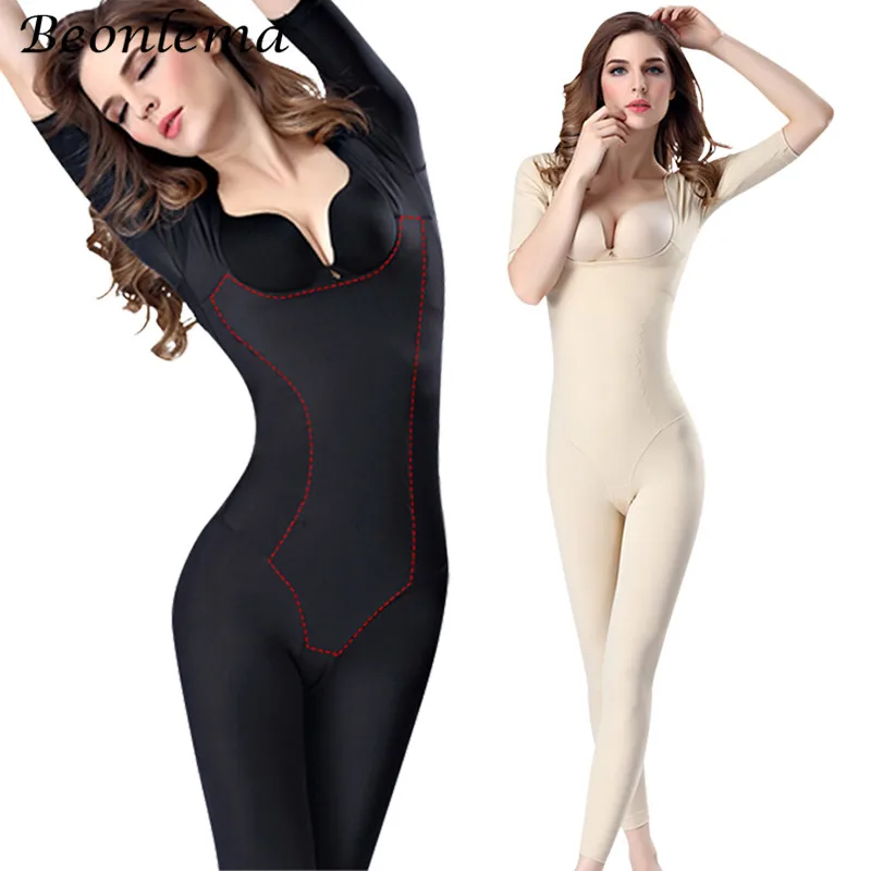 Beonlema kobiety modelowanie sylwetki Shaper pełna długa nogawka bielizna modelująca bezszwowa kompresja brzucha bielizna wyszczuplająca body w dużych rozmiarach