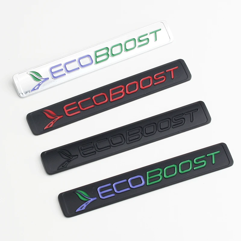 

1 Pcs 3D Metal Ecoboost Car Emblem Badge Sticker SUV Truck Side Fender Rear Trunk Decals for Car styling 14.2*2.1cm