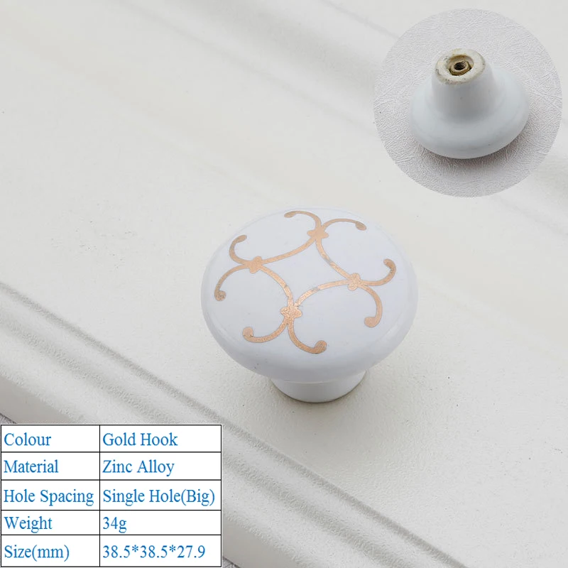Ceramic Door Handles European Style Crack Kitchen Cabinet Handles Door Knobs Zinc Alloy Furniture Drawer Push Pull Handles