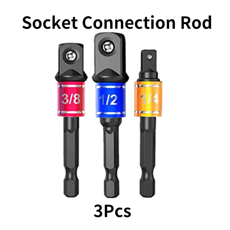 Batang Sambungan Lengan Adaptor Sikang Heksagonal/1/4, 3/8, 1/2 Warna Batang Sambungan Soket Listrik/Batang Sambungan Soket