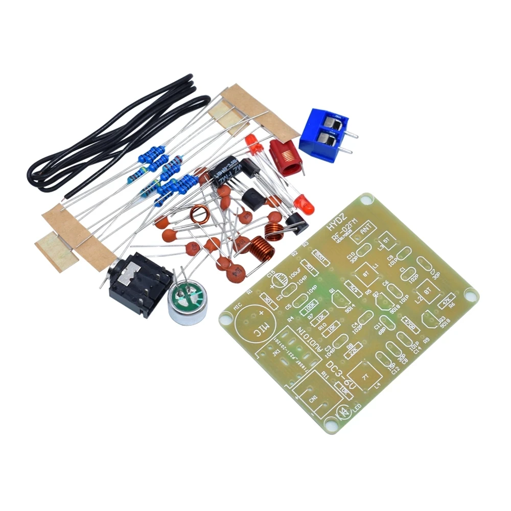 Módulo transmisor FM de 88-108MHz, Kits electrónicos de bricolaje, piezas de placa de transmisor de micrófono inalámbrico de frecuencia, módulo FM