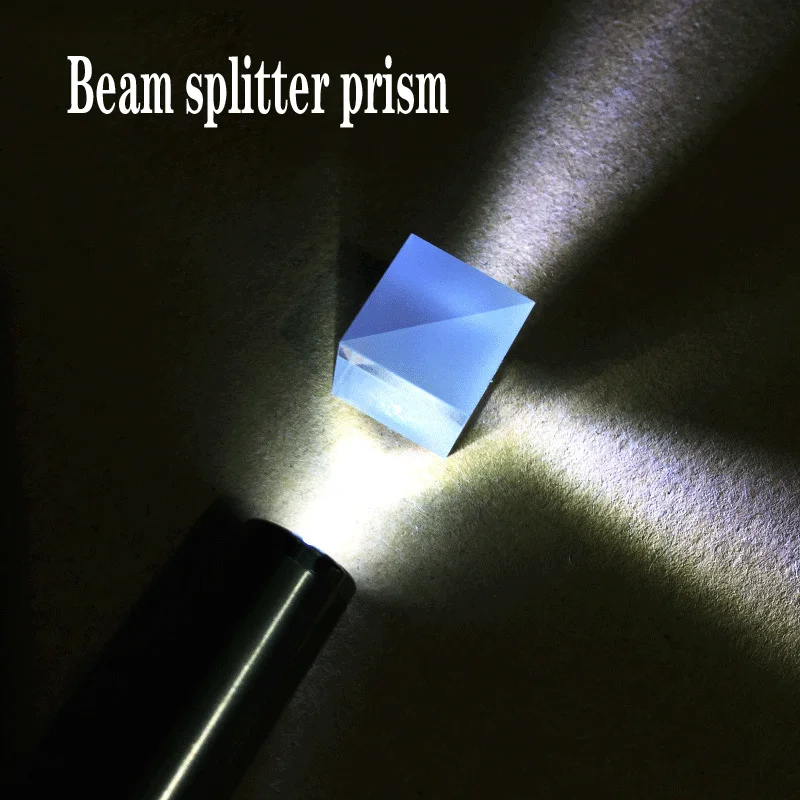 Beam Splitter Split Ratio 50%: 50% Optical Glass 10 Mm Semi-Reflective Semi-Transparent Cube Processing Cemented Prism