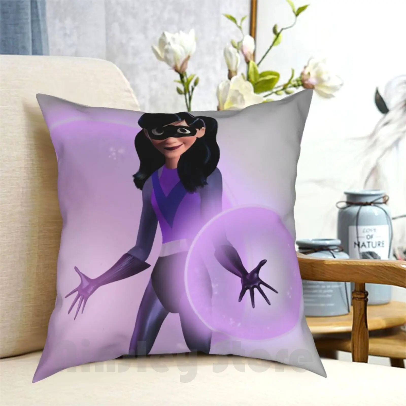 Ultraviolet Pillow Case Printed Home Soft Throw Pillow Superhero Super Superpowers Powers Superpower Girls Violet