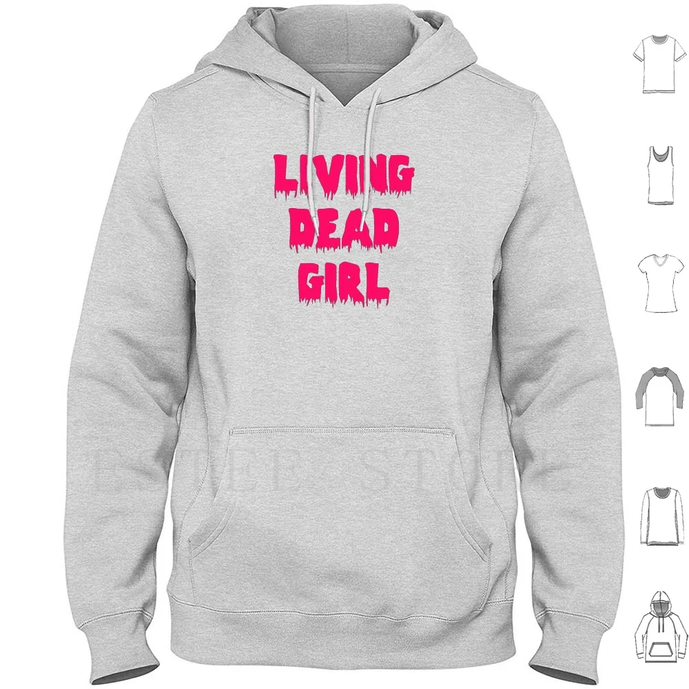 Living Dead Girl Hoodies Long Sleeve Living Dead Girl Rob Zombie White Goth Horror Creepy Scary Gothic Metalhead Sheri