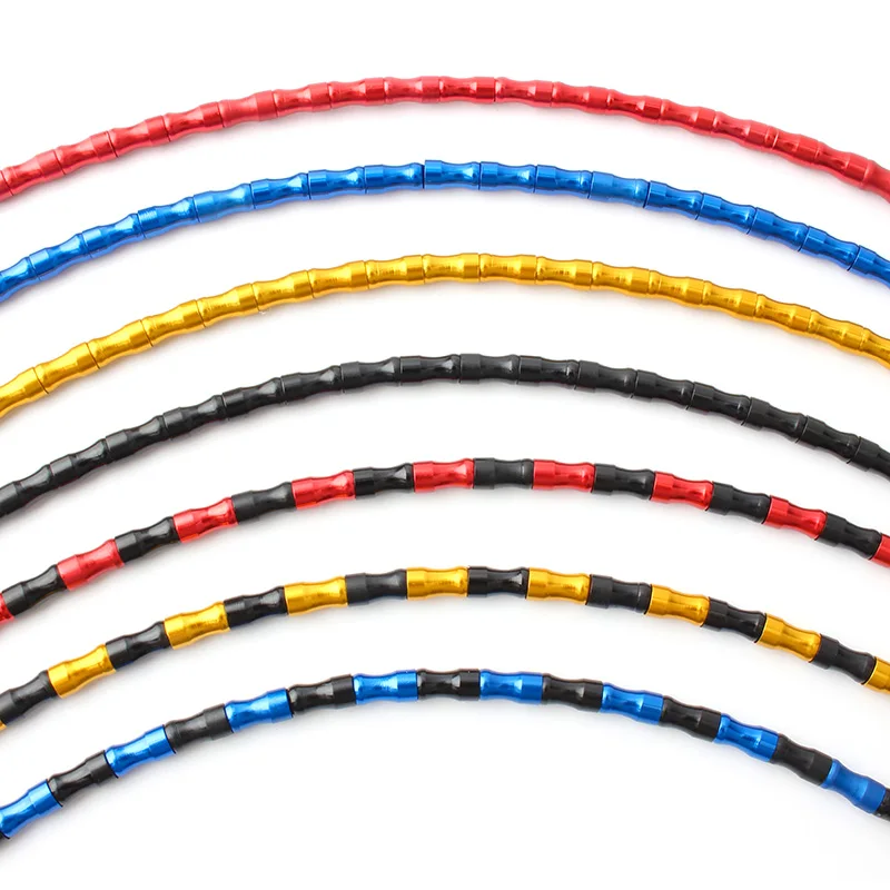 MUQZI 20pcs Bike Derailleur Shift Brake Fishbone Line Tube Cap Slub Catheter Aluminum Alloy Protection Shell Mountain Road Bicy