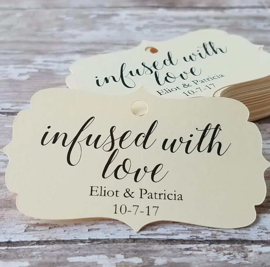 Printing customize Infused with love, Olive Oil Favor, Wedding Favor, Olive You, Bridal Shower Baby Shower ,Vintage Wedding Tag