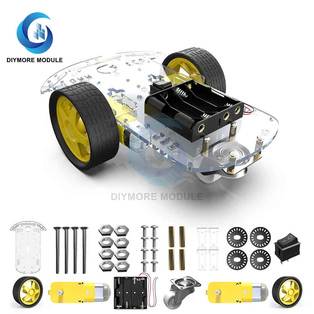 2WD Smart Car Chassis Kits Intelligent Robot Car DIY Electric Toys with Speed Encoder For Arduino